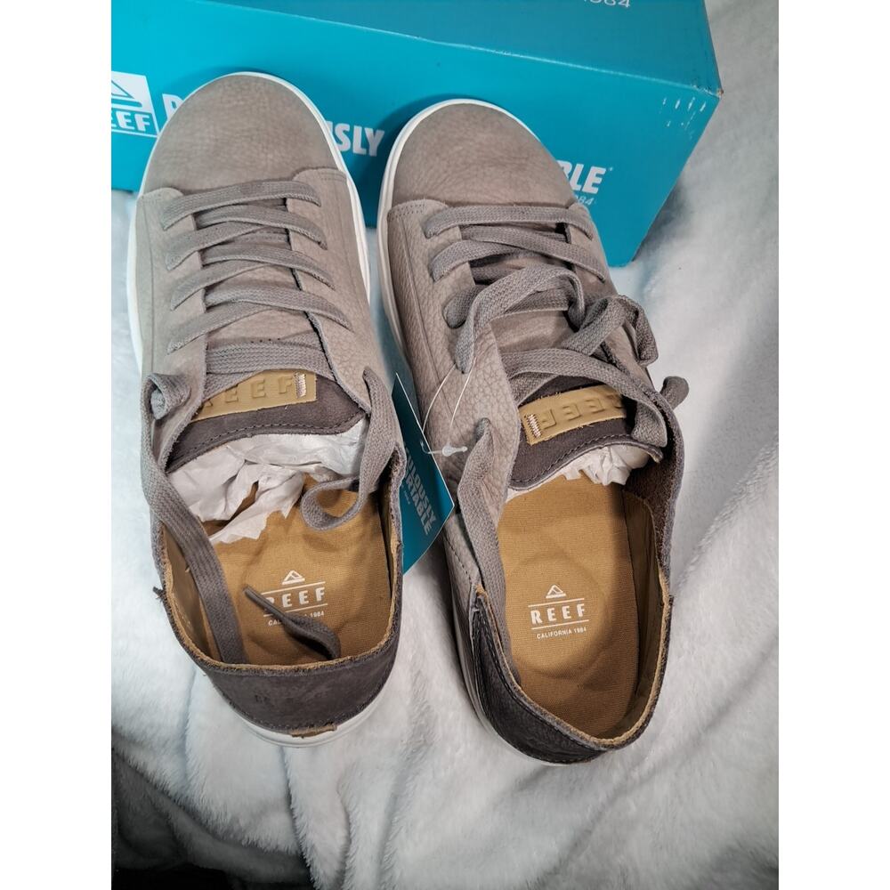 REEF Terramar Leather Men’s 9.5 Tan Casual Sneaker Shoes New Box - Picture 5 of 7